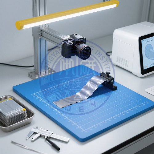 锂电池极片卷曲度检测